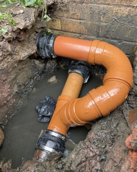 Pipework replaced due to rat damage